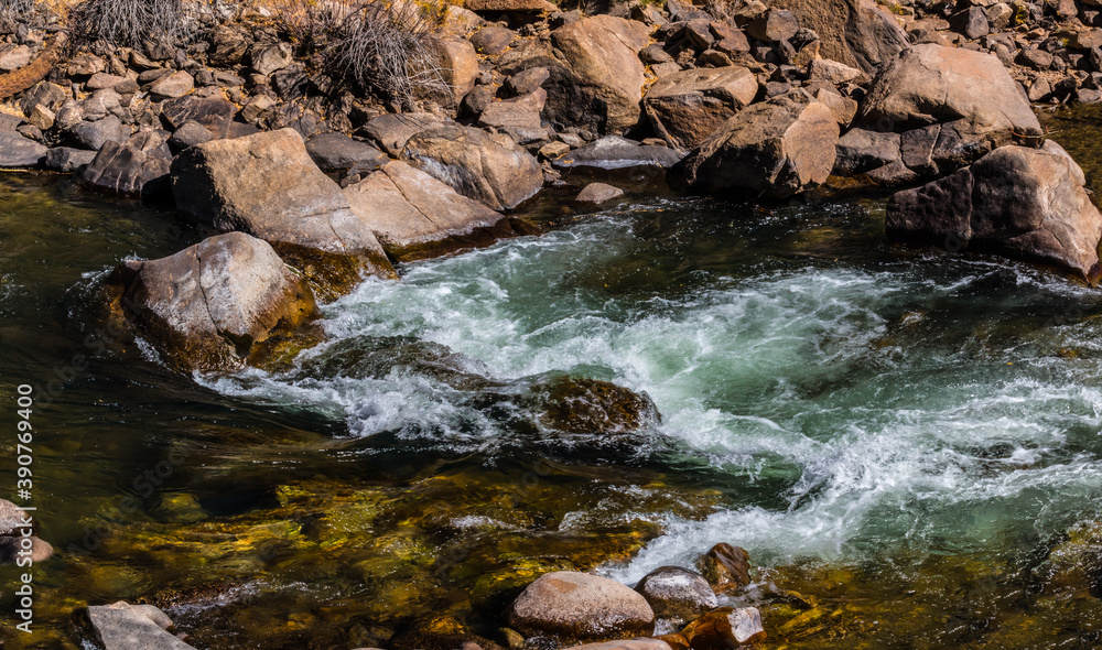 Rapids and Boulders on The Arkansas River, Buena Vista, Colorado, USA