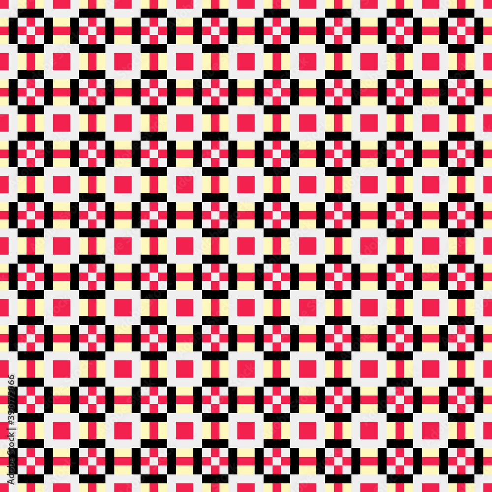 Fototapeta premium Abstract Cross Pattern Dots Logo generative computational art illustration