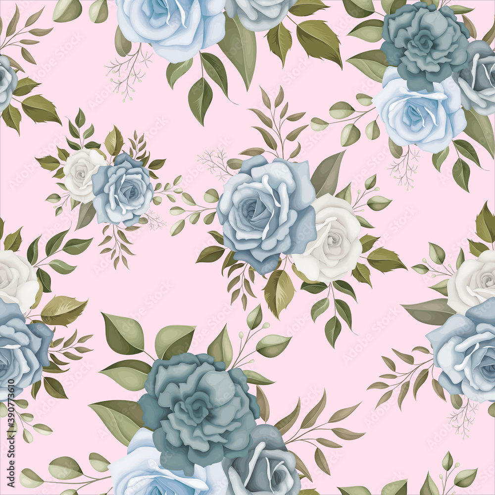 Luxury and elegant seamless pattern floral design