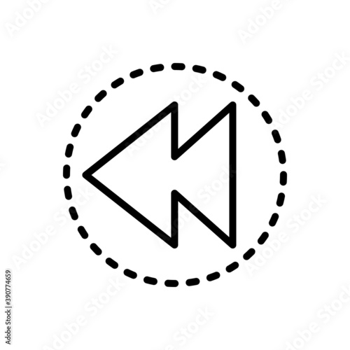 Black line icon for prior
