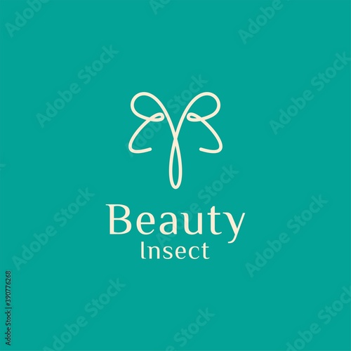 beauty insect logo or logo template for beauty business