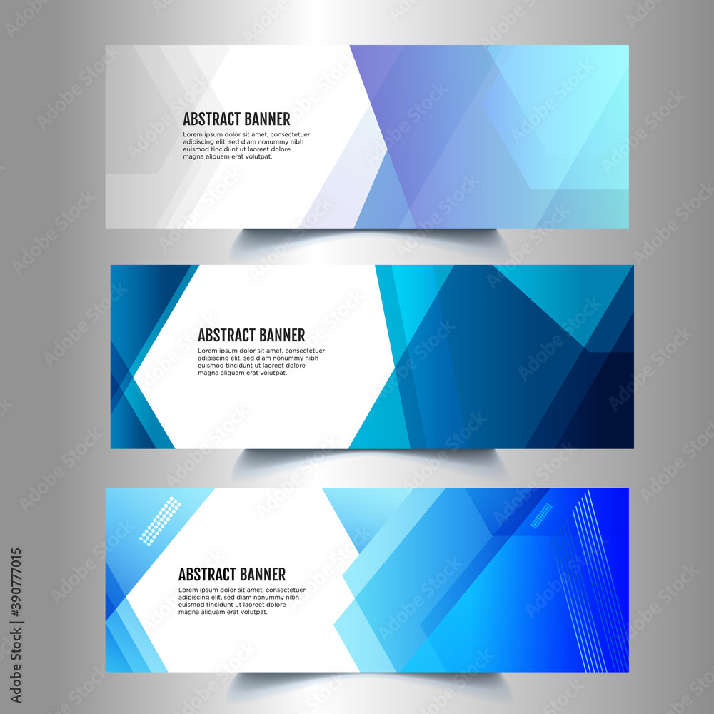 Naklejka premium the modern abstract banner template set