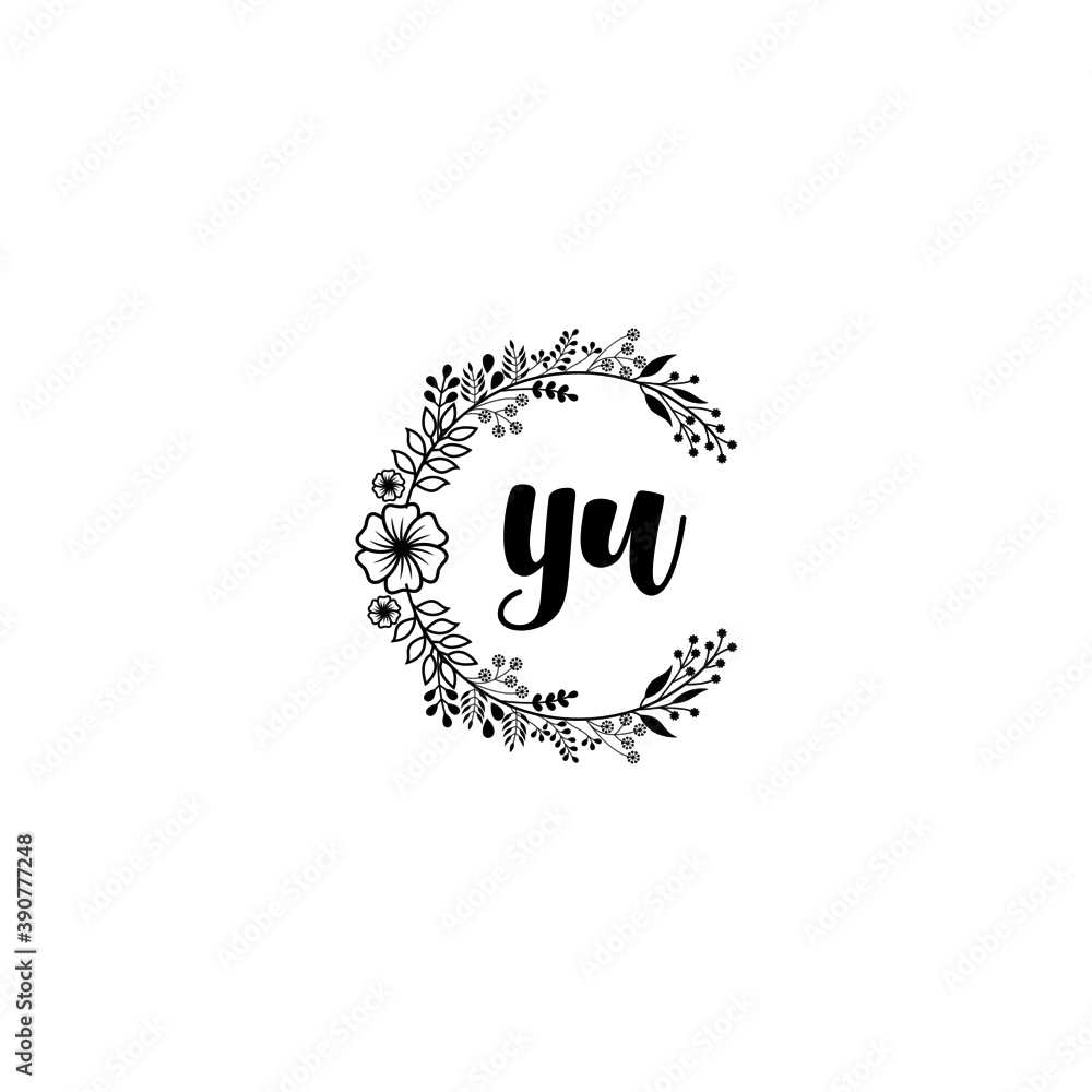 Initial YU Handwriting, Wedding Monogram Logo Design, Modern Minimalistic and Floral templates for Invitation cards
Initial YU Handwriting, Wedding Monogram Logo Design, Modern Minimalistic and Floral templates for Invitation cards