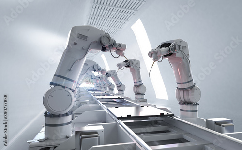 Obraz na płótnie Robot assemble line