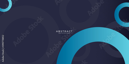 Blue background with white circle rings in faded distressed vintage grunge texture design, old geometric pattern paper