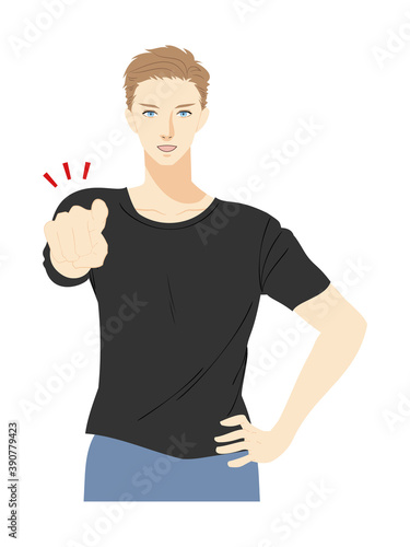 若い男性のイラスト