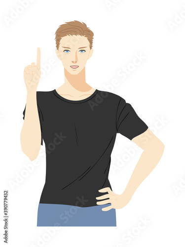 若い男性のイラスト