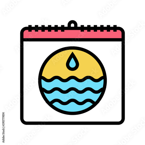 world water day color icon vector. world water day sign. isolated symbol illustration