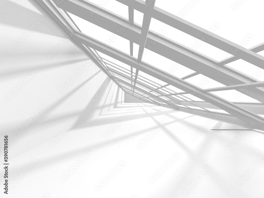 Fototapeta premium White Modern Background. Abstract Building Concept