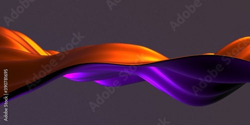 Colorful Liquid metallic wavy background