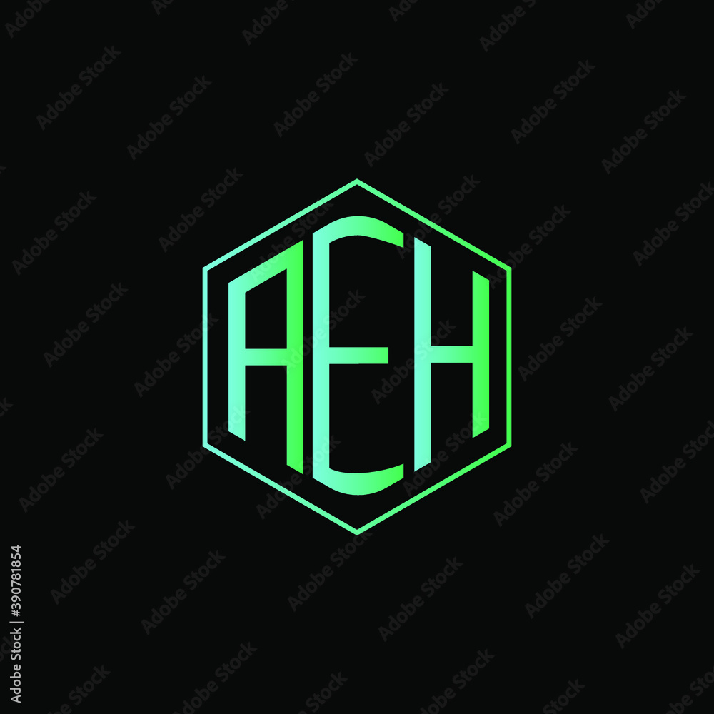 AEH letter icon design on BLACK background.Creative letter AEH/A E H logo design. AEH initials Logo design. AEH letter icon design on BLACK background.Creative letter AEH/A E H logo design. AEH initials Logo design.