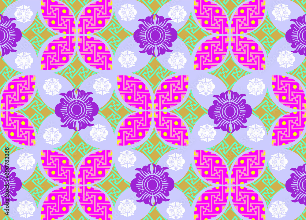 Indonesian batik motifs with very distinctive patterns Indonesian batik motifs with very distinctive patterns