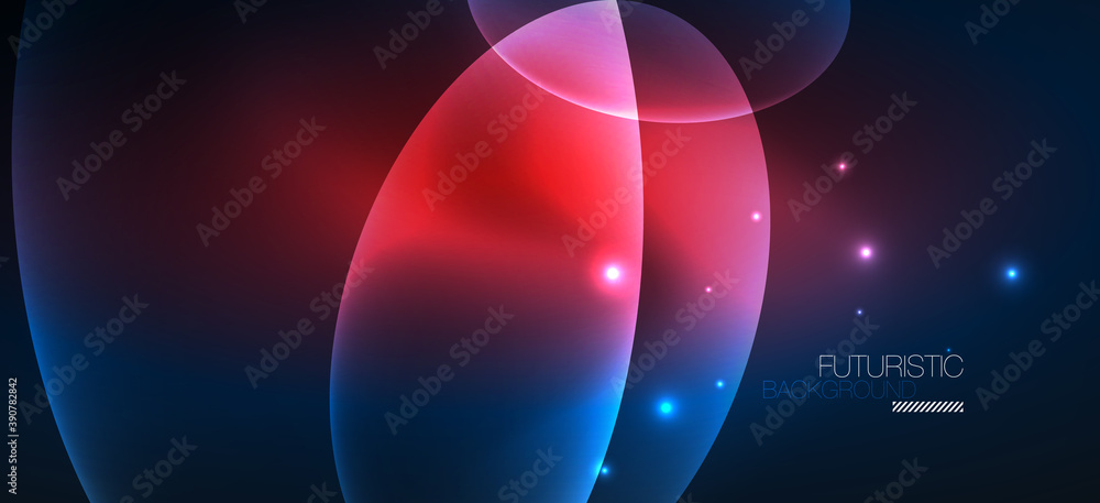 Neon ellipses abstract backgrounds. Shiny bright round shapes glowing in the dark. Vector futuristic illustrations for covers, banners, flyers and posters and other Neon ellipses abstract backgrounds. Shiny bright round shapes glowing in the dark. Vector futuristic illustrations for covers, banners, flyers and posters and other