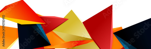 Free Download Triangle mosaic abstract background, 3d triangular low poly shapes. Geometric vector illustration for covers, banners, flyers and posters and other - GFXLoad