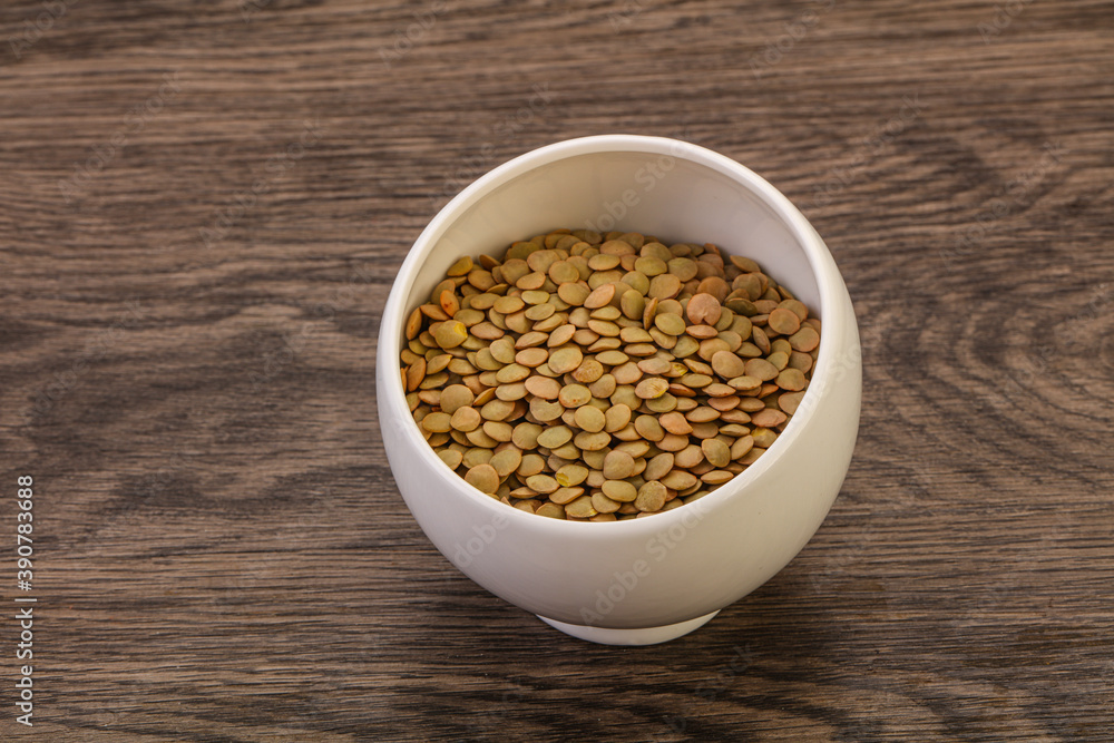 Vegan cuisine - Dry lentil heap Vegan cuisine - Dry lentil heap