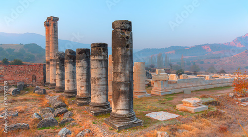 The Temple of Artemis, Sardes (Sardis) Ancient City - Manisa, Turkey  photo