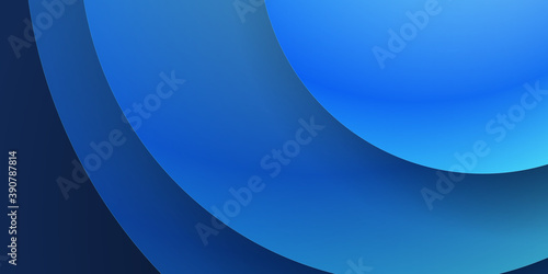 Blue abstract 3D background with circle