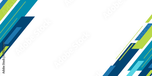 Simple blue green abstract arrow presentation background with business and corporate concepts