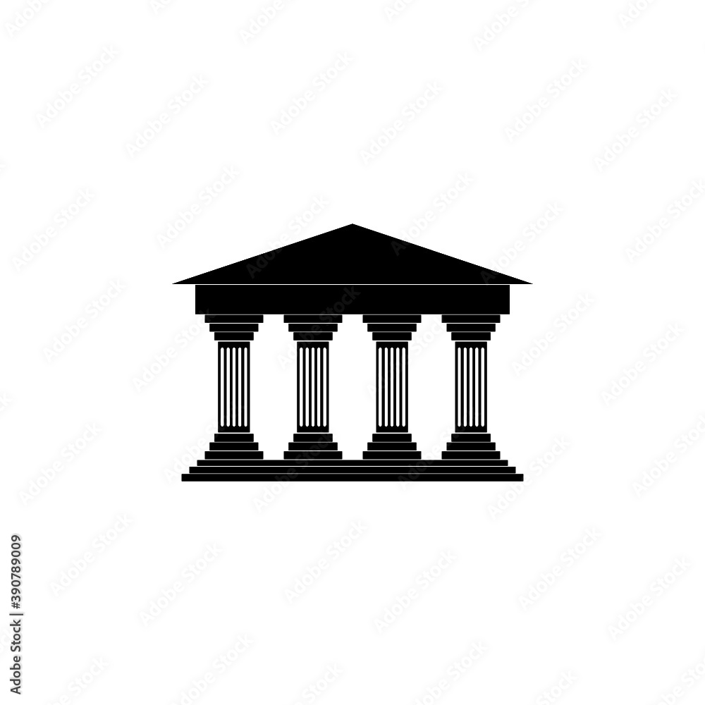 Fototapeta premium Public museum icon isolated on white background