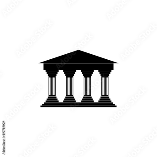 Public museum icon isolated on white background