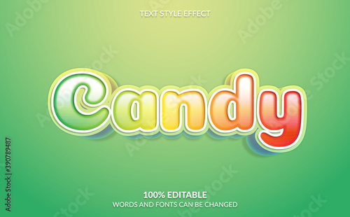 Editable Text Effect, Sour Candy Text Style