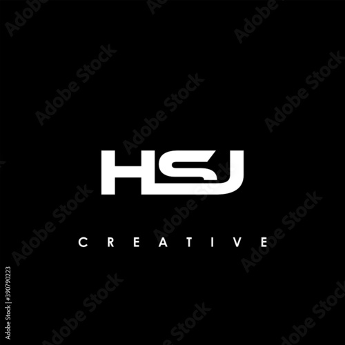 HSJ Letter Initial Logo Design Template Vector Illustration 