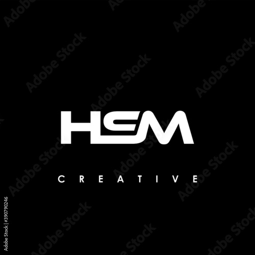 HSM Letter Initial Logo Design Template Vector Illustration	
 photo
