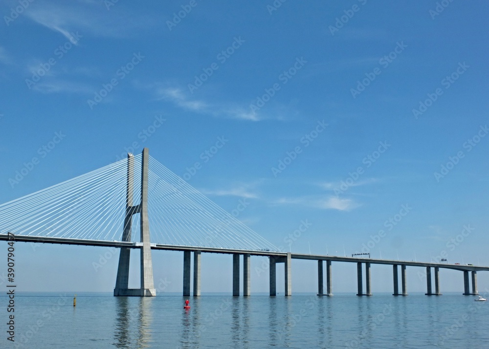 Vasco da Gama bridge in Lisbon - Portugal