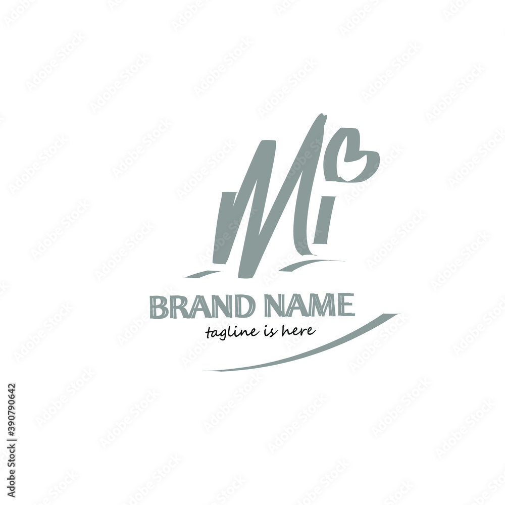 Fototapeta premium initial letter handwriting and signature logo