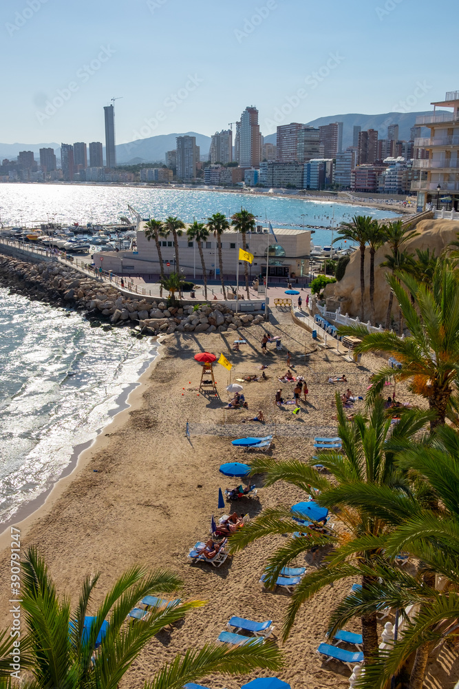 Fototapeta premium panoramic view of Benidorm from the San Nicolás viewpoint