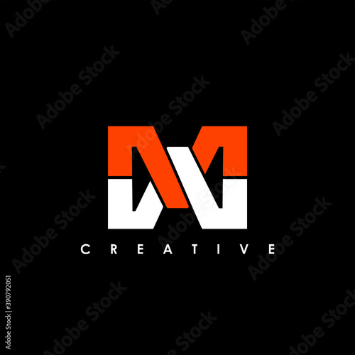 MW Letter Initial Logo Design Template Vector Illustration	
 photo