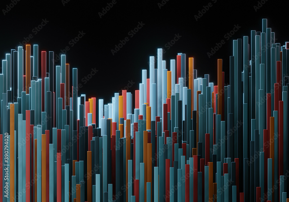Abstract background with colorful strips. 3d rendering - illustration. Abstract background with colorful strips. 3d rendering - illustration.