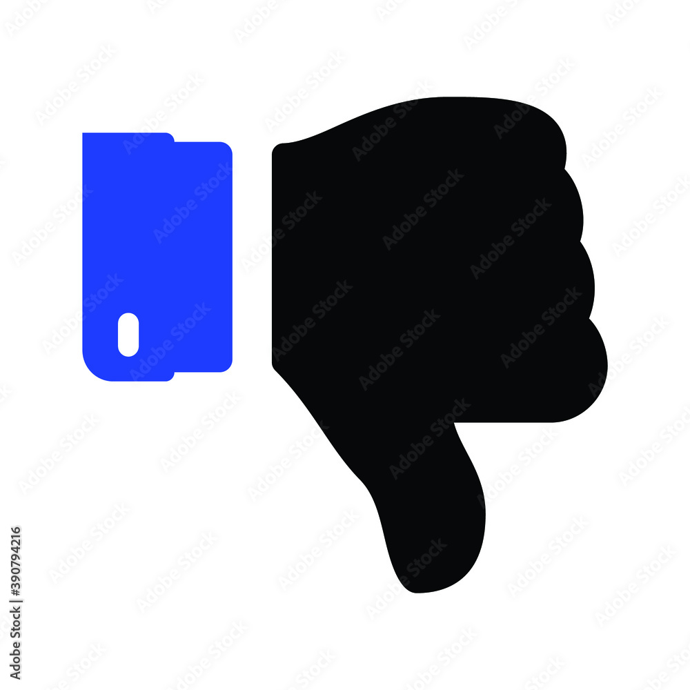 Dislike hand icon. Thumbs down finger sign Dislike hand icon. Thumbs down finger sign