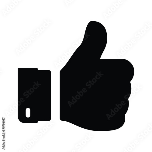 Like icon thumbs up symbol and vector Icon