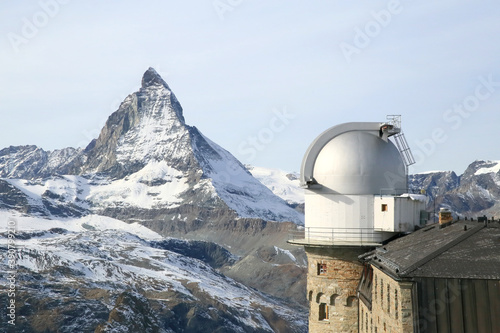 Schilderij op canvas Gornergrat viewpoint on Matterhorn mountain in Zermatt, Switzerland