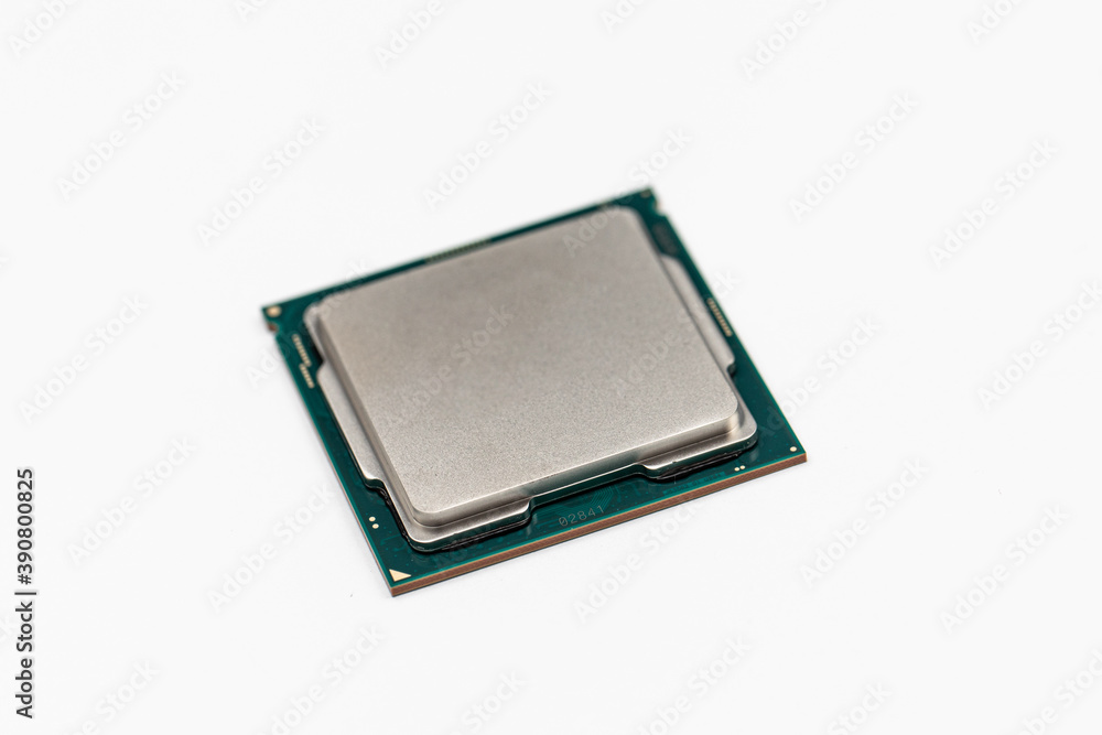 CPU : Central Processing Unit, Computer processor from the bottom side, socket contact isolated on white background CPU : Central Processing Unit, Computer processor from the bottom side, socket contact isolated on white background