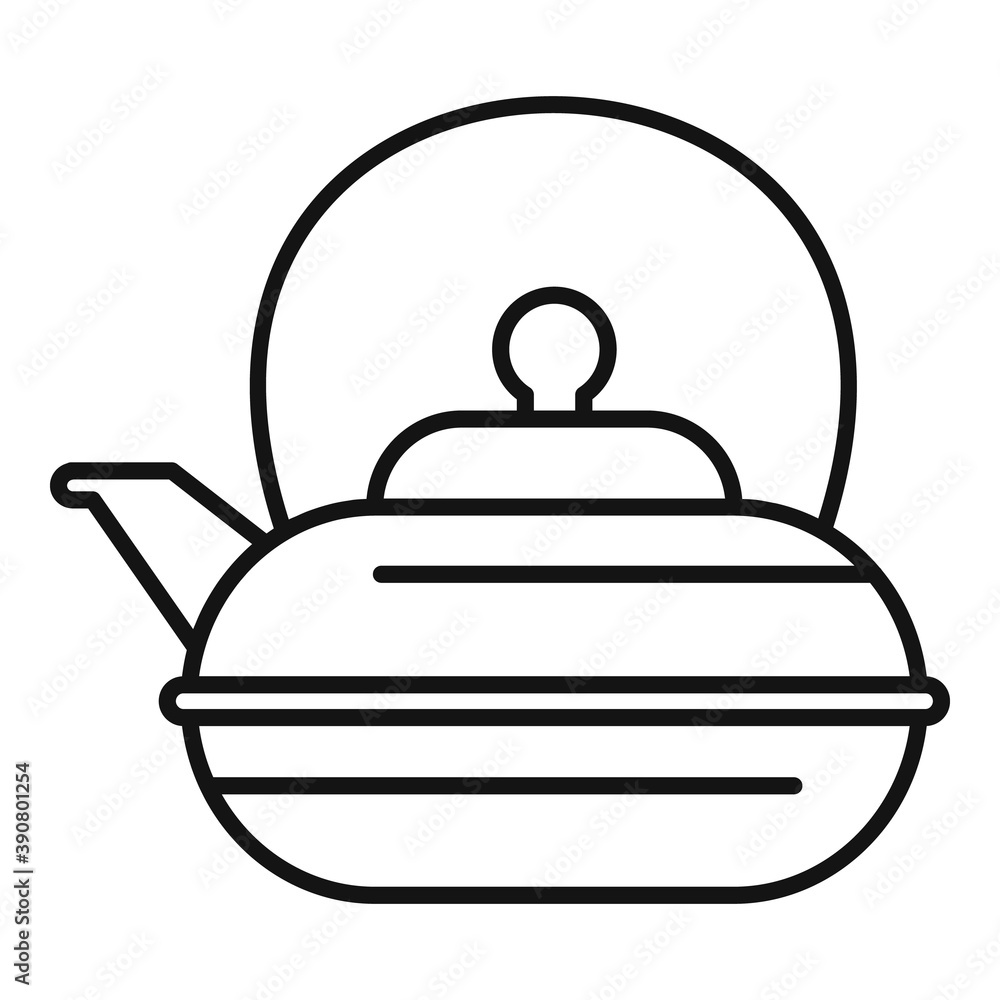 Aromatic tea pot icon. Outline aromatic tea pot vector icon for web design isolated on white background Aromatic tea pot icon. Outline aromatic tea pot vector icon for web design isolated on white background