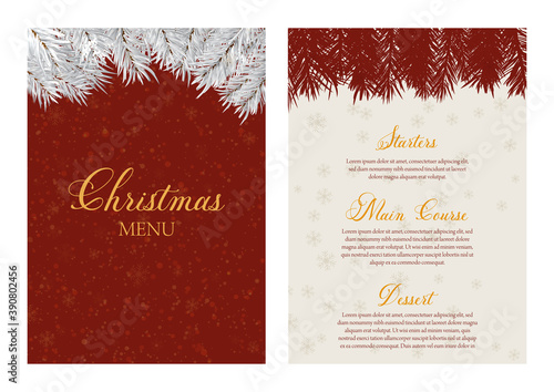 Christmas menu design