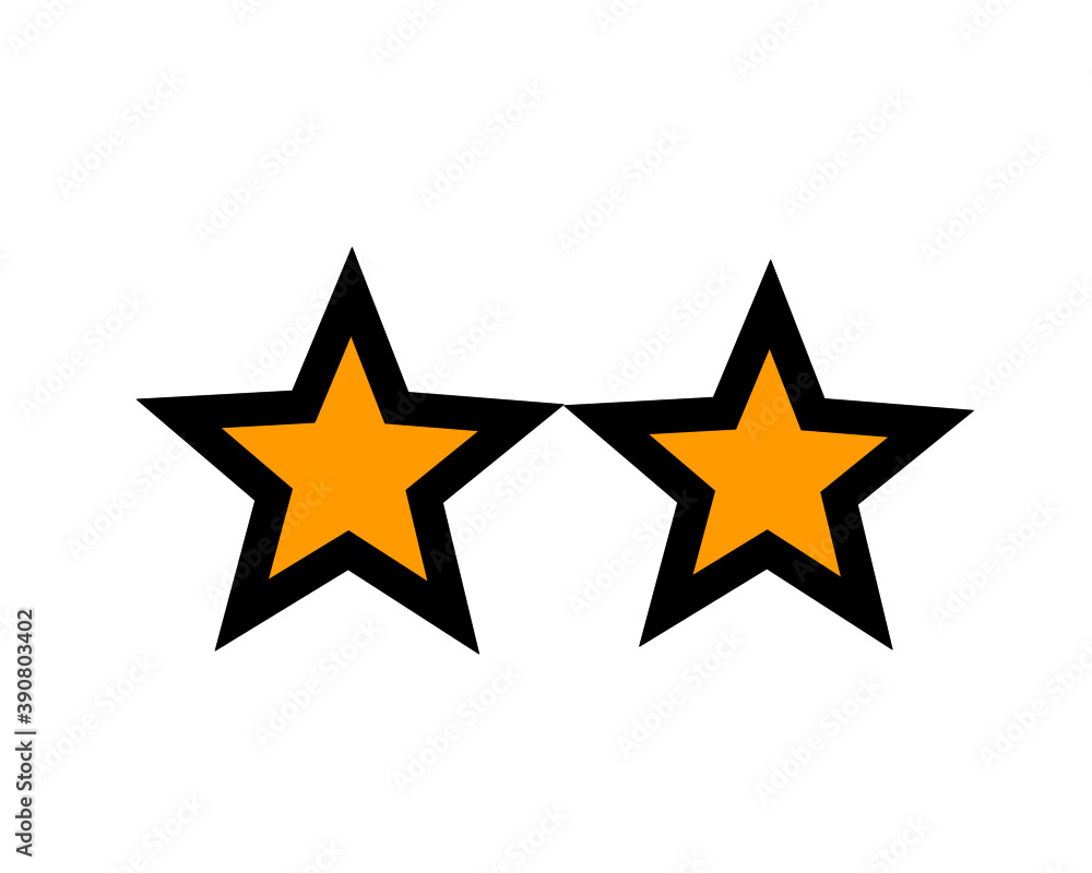 star icon on isolated white star icon on isolated white