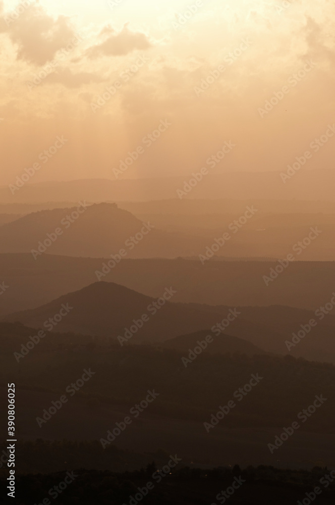 Landscape at Val d'Orcia, Tuscany, Italy.