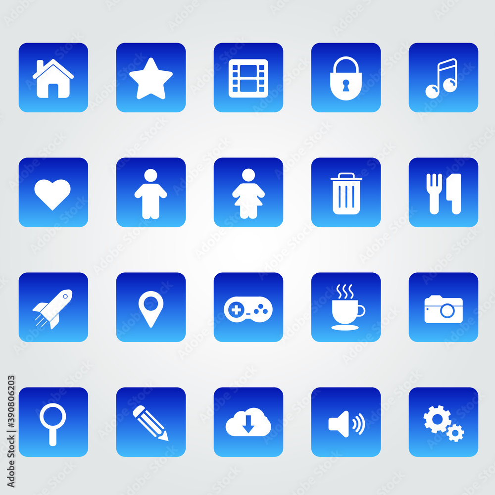 Set Of Web Simple Icons