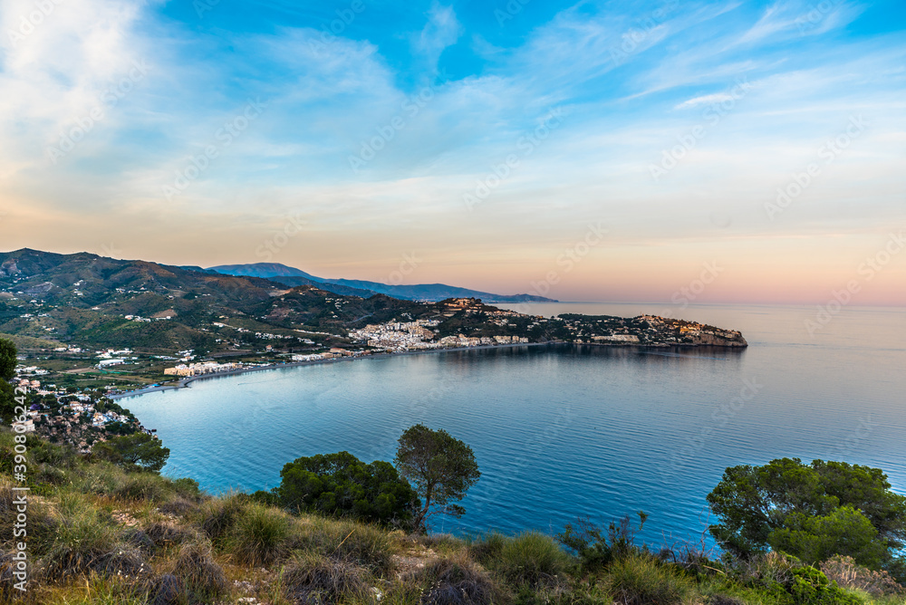 Obraz premium La Herradura, Playa de Granada, Atardecer