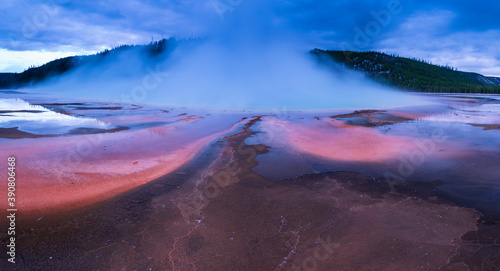 Grand Prismatic Spring, Grand Prismatic Area, Yellowstone National Park, Unesco World Heritage Site, Wyoming, Usa, America