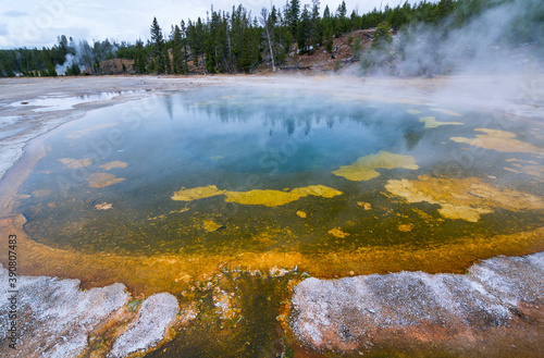 Hot Spring, Old Fatithful Area, Yellowstone National Park, Unesco World Heritage Site, Wyoming, Usa, America