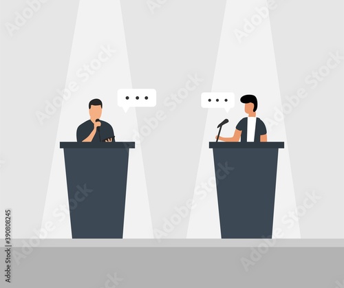 designs about the person being debated