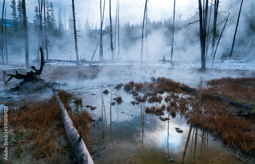 Hot Springs, Yellowstone National Park, Unesco World Heritage Site, Wyoming, Usa, America