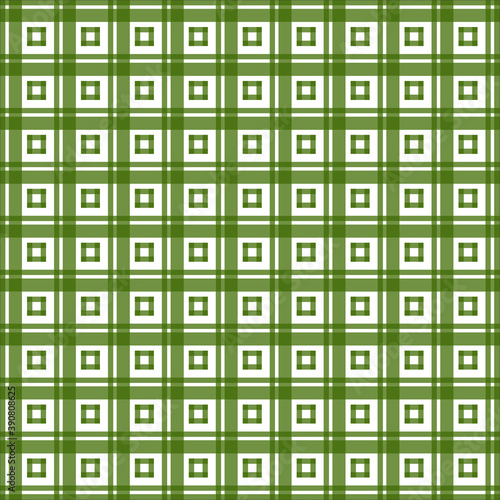 Green Color Square Check Fabric Pattern for Background & Texture