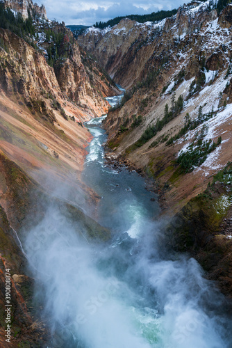 Lower Falls, Grand Canyon of the Yellowstone, Yellowstone National Park, Unesco World Heritage Site, Wyoming, Usa, America