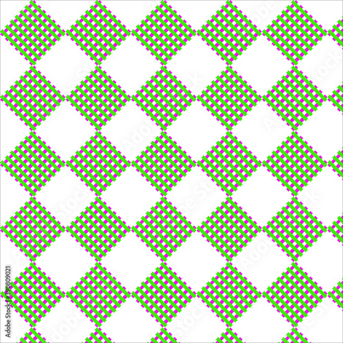 Green & Red Square Check Fabric Pattern for Background & Texture