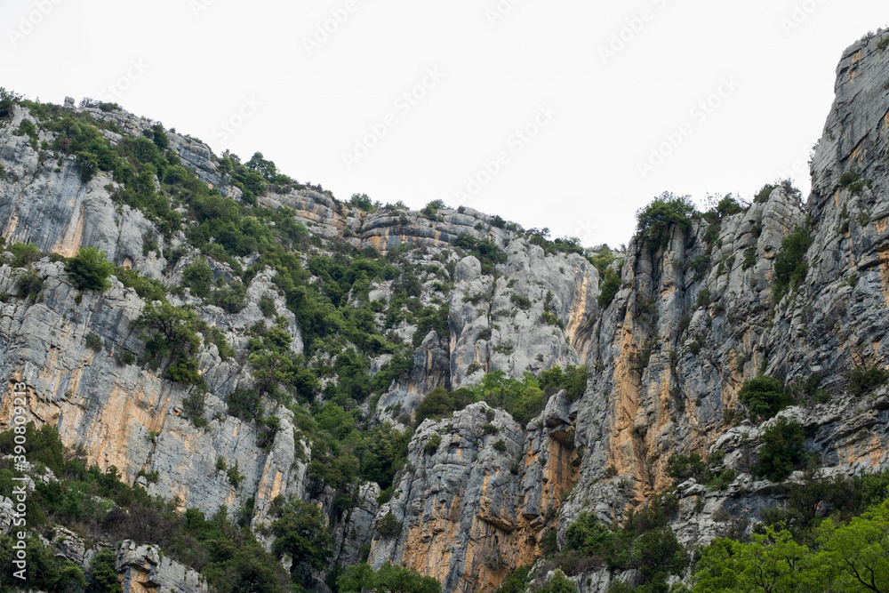 Cliff of a mountain inn the Gorges of the verdon